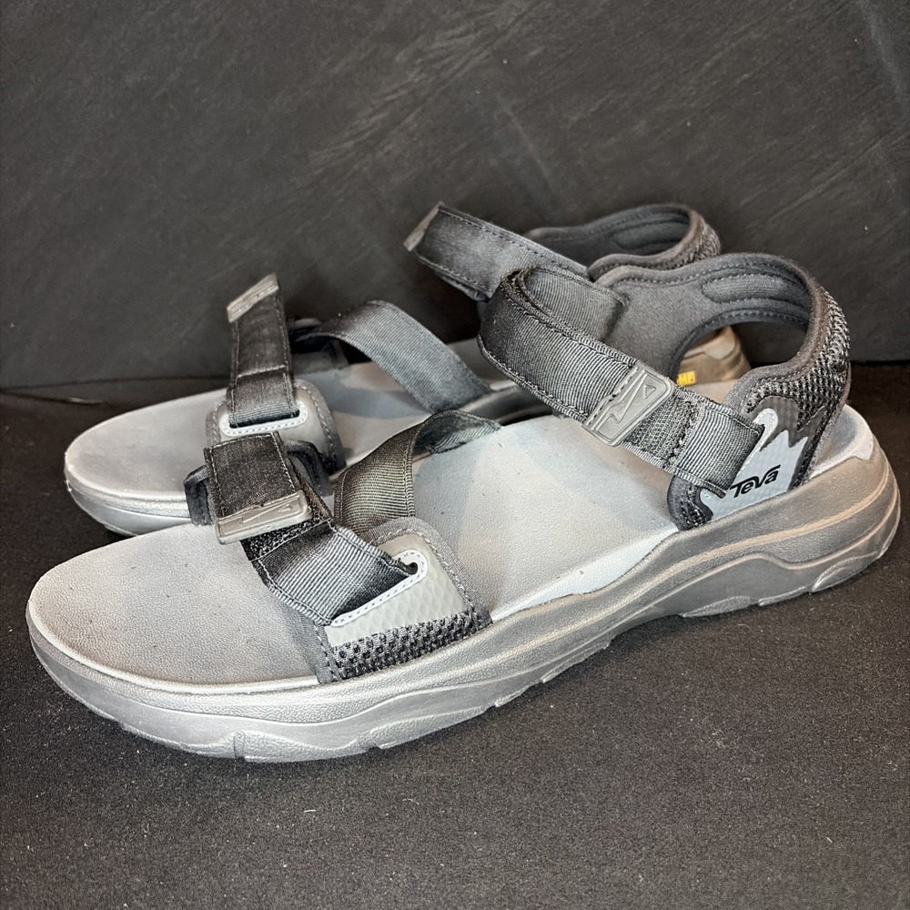 Teva Mens Zymic Sandals, Black/Grey, Size 12, New Without Box